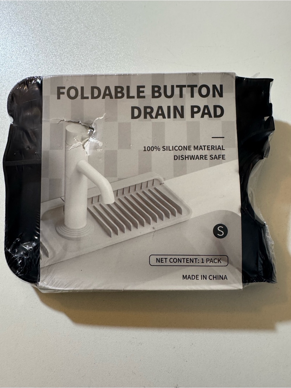 Foldable Button Drain Pad Silicone Sink Mat